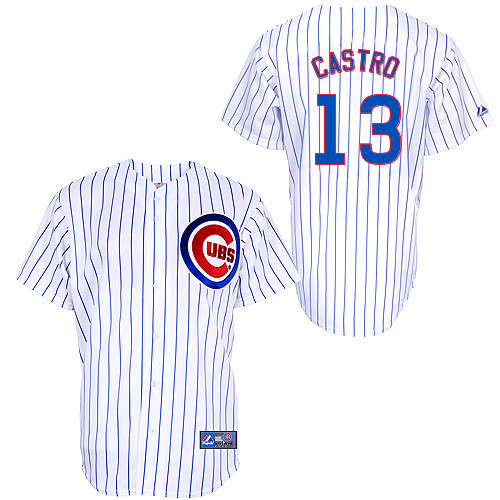 Starlin Castro #13 mlb Jersey-Chicago Cubs Women's Authentic Home White Cool Base Baseball Jersey